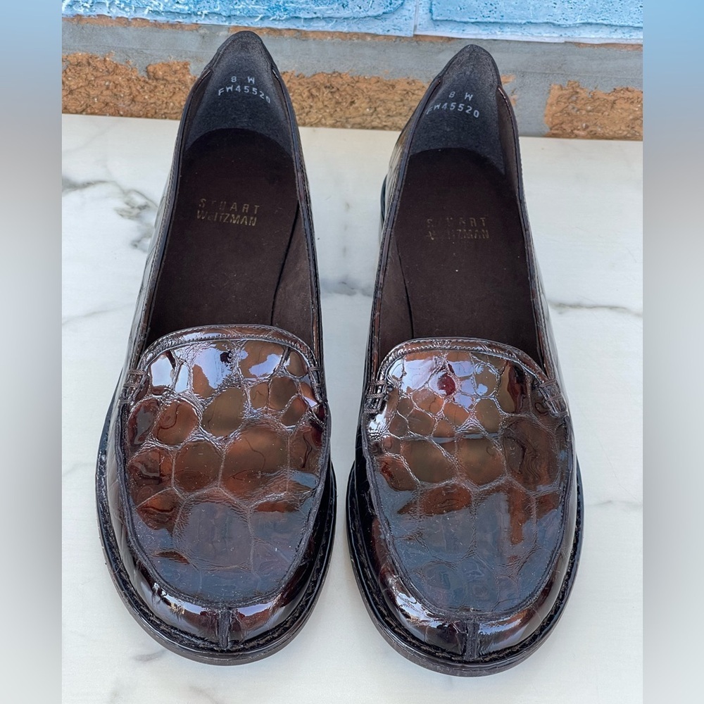 Stuart Weitzman Reptile Print Loafer Size 8 - image 2